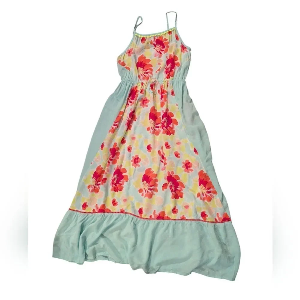 Cat & Jack Floral Tie Dye Print Long Summer Sundress Girls XL‎ Y2K